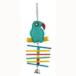 GIOCO BIRD PARROT COLOR CON CAMPANELLA CM 10X30