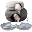 CUCCIA GATTO 2IN1 IN FELTRO CM 60X28